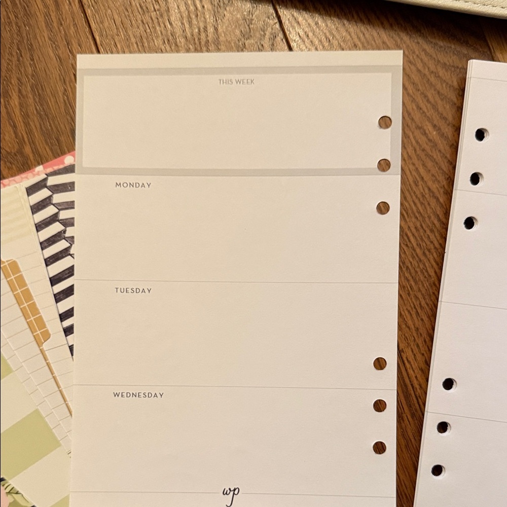 Cream and Blue Planner with Inserts - Picture 7 of 17